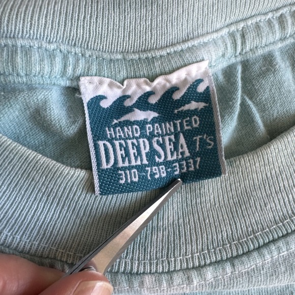 VTG 1994 Deep Sea T's Caribbean T-shirt sz XL All Over Print Single Stitch Fish - Picture 5 of 10